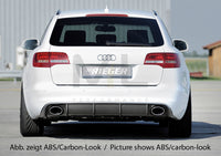 Rieger 00088045 Audi 4F A6 Rear Diffuser for Sport Tailpipe Left & Right - Glossy Black
