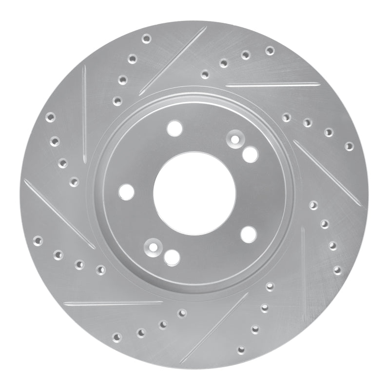 R1 Concepts R1 12-16 Kia SportAGE (USA/Canada) Front Left Drilled & Slotted Silver Brake Rotor