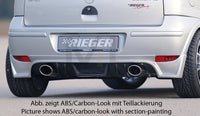 Rieger 00099336 Opel Corsa C Rear Diffuser for Tailpipe Left & Right - Carbon-Look