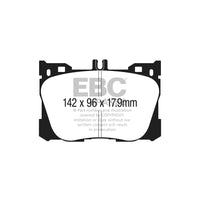 EBC Mercedes-Benz W/S/A205 W/S213 Redstuff Sport Front Brake Pads - Brembo Caliper (Inc. C43 AMG, CLS450, E43 AMG & GLC43 AMG) (Pair)
