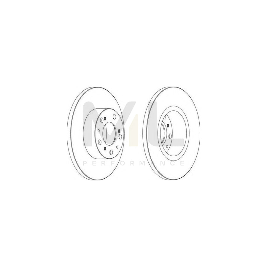 FERODO DDF069-1 Brake Disc Solid, with bolts/screws | Performance Parts Direct Car Parts