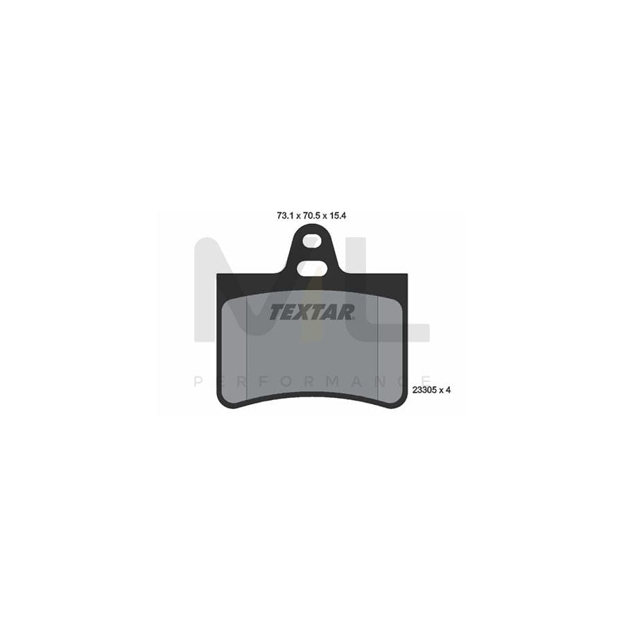 TEXTAR 2330501 Brake pad set for CITRO?N C5 not prepared for wear indicator