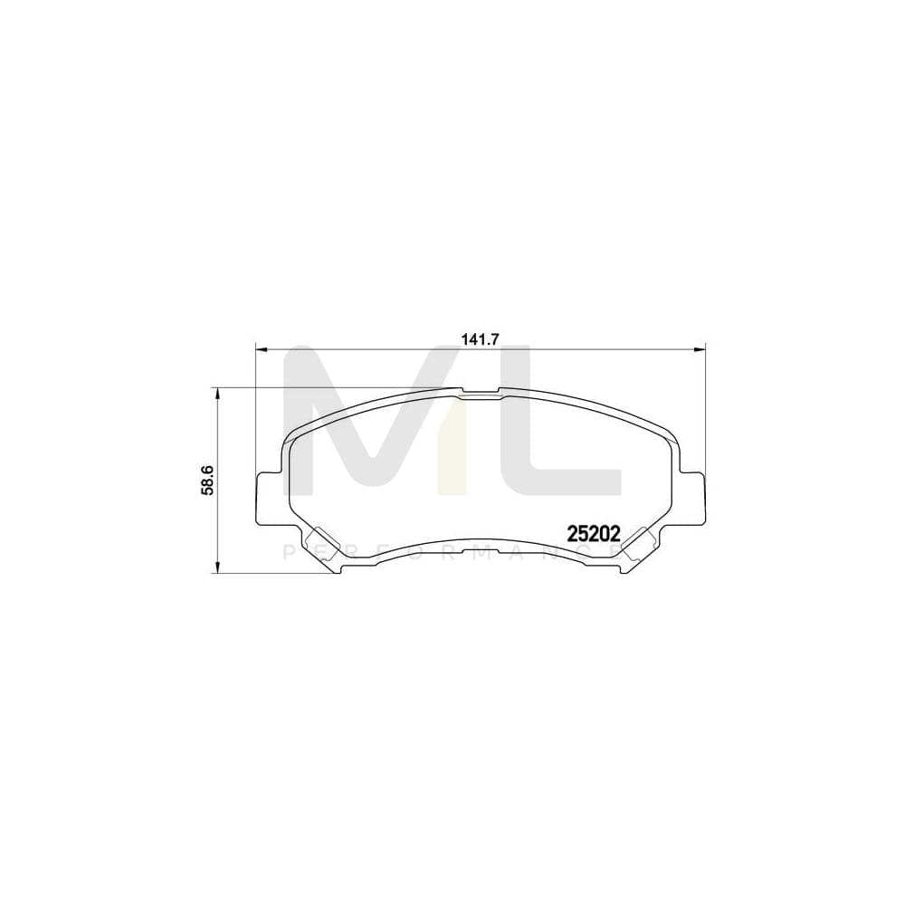 Brembo P 79 028 Brake Pad Set With Acoustic Wear Warning