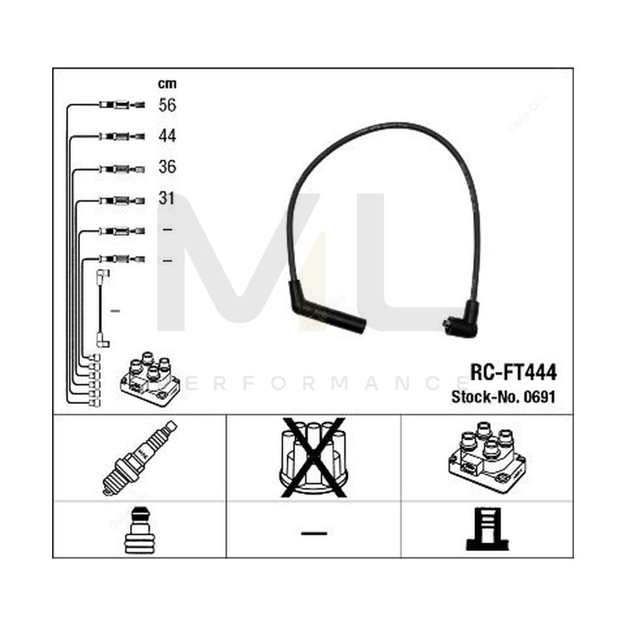 NGK Ignition Cable Kit RC-FT444 (NGK0691)