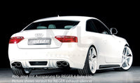 Rieger 00055400 Audi B8 B81 A5 Rear Diffuser for Original Tailpipe Left & RIght -  Matte Black
