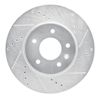 R1 Concepts R1 07-15 Chevrolet Equinox Front Right Drilled & Slotted Silver Brake Rotor