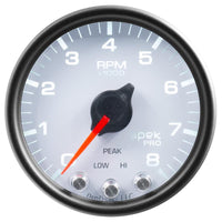 Autometer Spek-Pro Gauge Voltmeter 2 1/16in 16V Stepper Motor W/Peak & Warn Wht/Blk