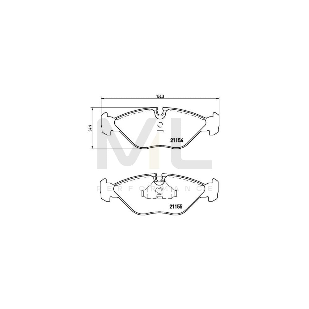 Brembo P 71 005 Brake Pad Set For Saab 9000 Prepared For Wear Indicator