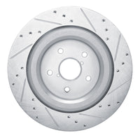 R1 Concepts R1 19-25 Subaru ASCENT Rear Left Drilled & Slotted Silver Brake Rotor