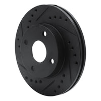 R1 Concepts R1 90-01 Ford Escort Front Left Drilled & Slotted Black Brake Rotor