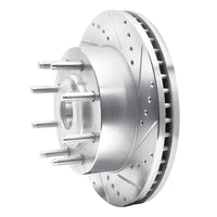 R1 Concepts R1 05-07 Ford F-250 2WD (Super Duty) Front Right Drilled & Slotted Silver Brake Rotor