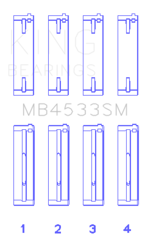 King Engine Bearings Audi 2.1L/2.2L 10V/20V 5cyl Turbo (Size 0.75 Oversized) Main Bearing Set