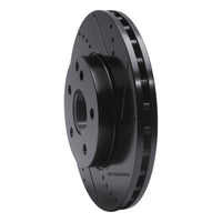 R1 Concepts R1 03-09 Mercedes-Benz E350 Front Right Drilled & Slotted Black Brake Rotor