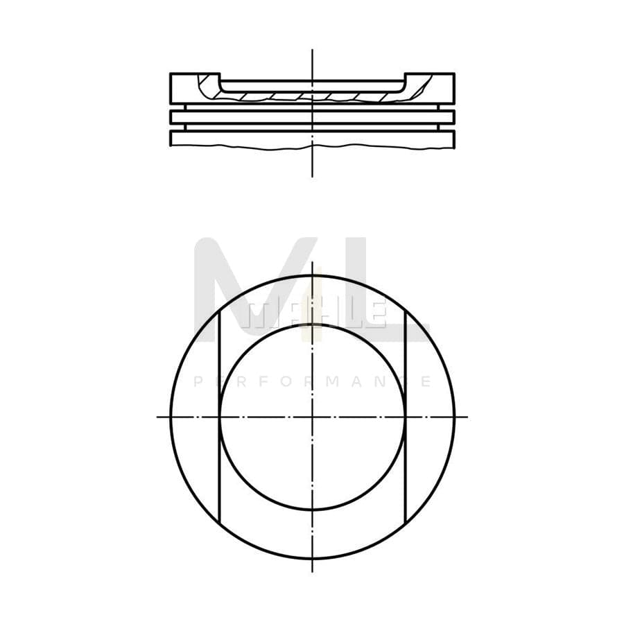 MAHLE ORIGINAL 034 98 01 Piston without cooling duct | Performance Parts DirectCar Parts