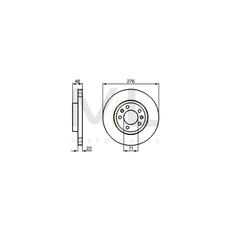 BOSCH 0 986 478 140 Brake Disc Internally Vented, Vented, Oiled, with bolts/screws | Performance Parts Direct Car Parts