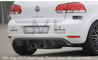 Rieger 00088146 VW Mk6 Golf Rear Diffuser for Twin Tailpipe Centre - Glossy Black