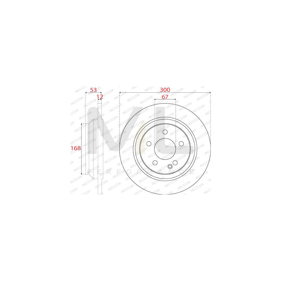 FERODO DDF2764C Brake Disc Solid, Coated | Performance Parts Direct Car Parts