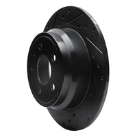 R1 Concepts R1 96-04 Volvo S70 Rear Left Drilled & Slotted Black Brake Rotor