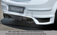 Rieger 00051268 Opel Astra H Rear Diffuser for Twin Tailpipe Left & Right -  Matte Black
