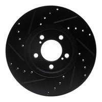 R1 Concepts R1 93-07 Ford Taurus (Excl SHO) Front Right Drilled & Slotted Black Brake Rotor