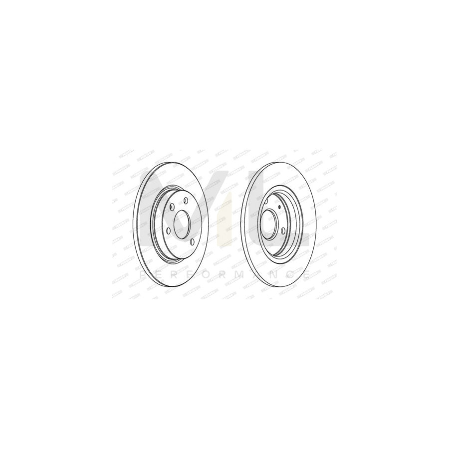 FERODO PREMIER DDF316 Brake Disc Solid, with bolts/screws | Performance Parts Direct Car Parts