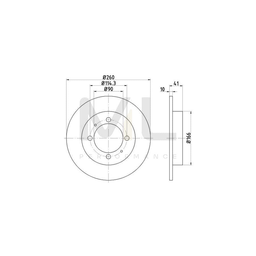 TEXTAR 92112700 Brake Disc Solid, without wheel hub, without wheel studs | Performance Parts Direct Car Parts