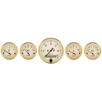 AutoMeter Gauge Kit 5 Pc. 3-1/8in. & 2-1/16in. Elec. Speedometer Golden Oldies
