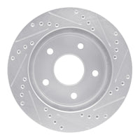 R1 Concepts R1 00-02 Dodge Ram 1500 Pickup Front Left Drilled & Slotted Silver Brake Rotor