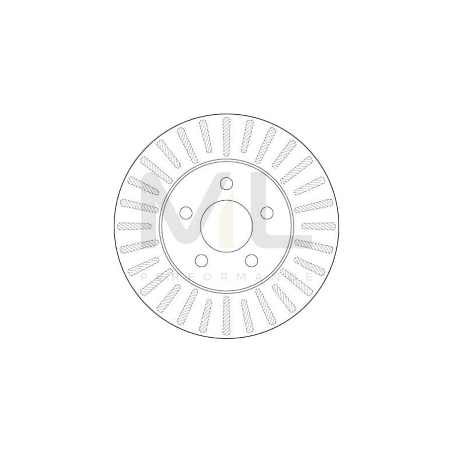 TRW DF6491 Brake Disc Vented, Painted | Performance Parts Direct Car Parts