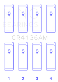 King Engine Bearings 91-02 Nissan SR20DE L4 DOHC 16 Valves  (Size +0.50) Rod Bearing Set