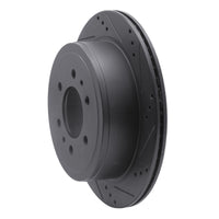 R1 Concepts R1 04-11 Ford F-150 RWD Rear Left Drilled & Slotted Black Brake Rotor