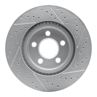 R1 Concepts R1 67-70 Chevrolet Biscayne Front Left Drilled & Slotted Geo-Carbon Rotor