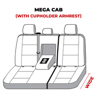 Covercraft 06-07/10-21 Dodge Ram Waterproof Polyester SeatSaver Custom Second Row Seat Covers - Grey