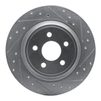 R1 Concepts R1 15-24 Ford Fusion Rear Right Drilled & Slotted Silver Brake Rotor