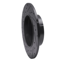 R1 Concepts R1 96-98 Mercedes-Benz SL320 Rear Right Drilled & Slotted Black Brake Rotor