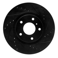 R1 Concepts R1 03-05 Infiniti G35 Front Right Drilled & Slotted Black Brake Rotor