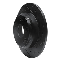 R1 Concepts R1 02-04 Acura RL Rear Right Drilled & Slotted Black Brake Rotor