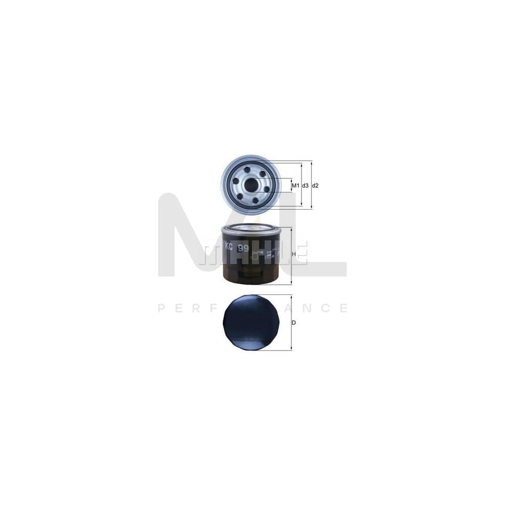 MAHLE ORIGINAL KC 99 Fuel filter for DAIHATSU Taft (F20) Spin-on Filter | Performance Parts DirectCar Parts