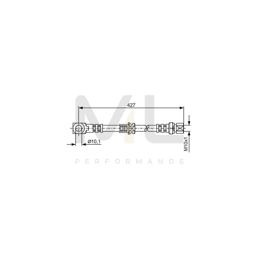 BOSCH 1 987 476 690 Brake Hose 408mm, M10x1 | Performance Parts Direct Car Parts
