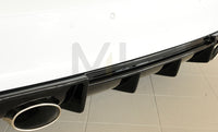 Rieger 00088143 Audi 8V Rear Diffuser for Sport Tailpipe Left & Right (A3 & S3) - Glossy Black