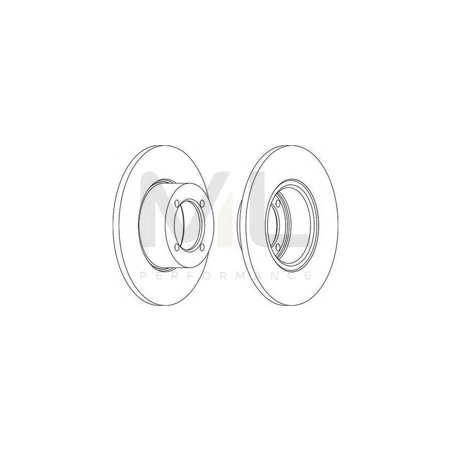 FERODO DDF001-1 Brake Disc Solid | Performance Parts Direct Car Parts