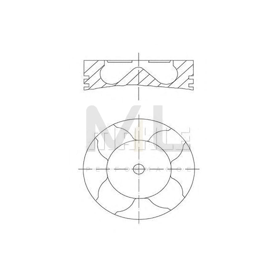 MAHLE ORIGINAL 012 17 03 Piston 84,5 mm, with piston rings, with cooling duct, with piston ring carrier | Performance Parts DirectCar Parts