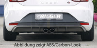 Rieger 00027009 SEAT 5F Leon FR Rear Diffuser for Twin Tailpipe Centre -  Matte Black