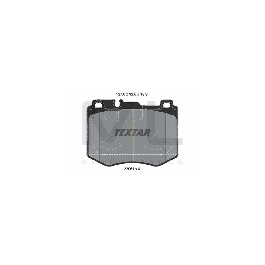 TEXTAR 2206103 Brake pad set prepared for wear indicator