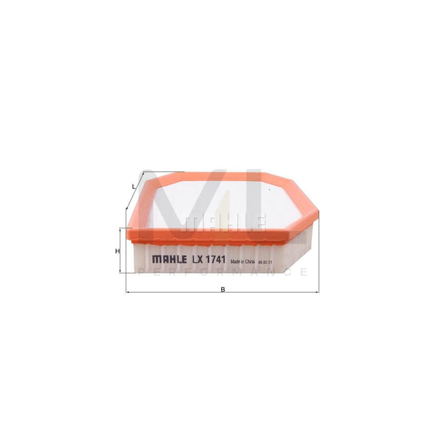 MAHLE ORIGINAL LX 1741 Air Filter Filter Insert | Performance Parts DirectCar Parts