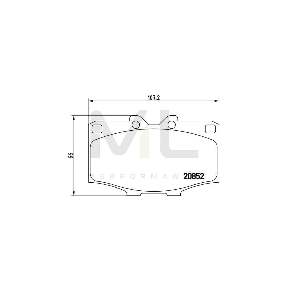 Brembo P 83 006 Brake Pad Set Excl. Wear Warning Contact