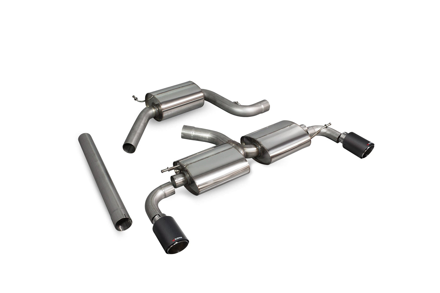 Scorpion SVW041CF VW Scirocco R Resonated Cat-Back Exhaust System