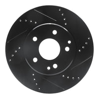 R1 Concepts R1 96-15 Mercedes-Benz C280 Front Right Drilled & Slotted Black Brake Rotor