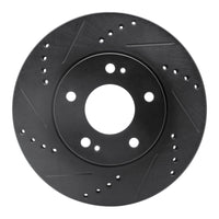 R1 Concepts R1 00-24 Chrysler SEBRING Front Left Drilled & Slotted Black Brake Rotor