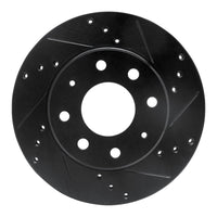 R1 Concepts R1 88-07 Dodge Colt Front Right Drilled & Slotted Black Brake Rotor